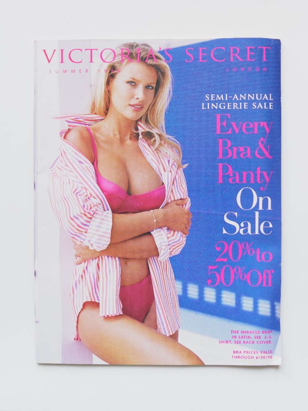 Victoria's Secret London Summer 1996 Semi-Annual Lingerie Sale Catalog